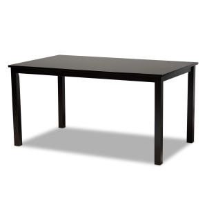 Eveline Modern and Contemporary Espresso Brown Finished Rectangular Wood Dining Table