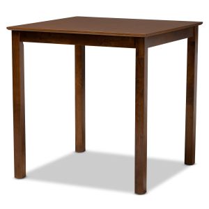 Lenoir Modern and Contemporary Walnut Brown Finished Wood Counter Height Pub Table