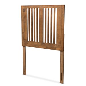 Harena Modern and Contemporary Transitional Ash Walnut Finished Wood Twin Size Headboard
