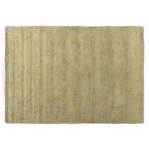 Leora Modern and Contemporary Lime Green and Grey Hand-Tufted Viscose Blend Area Rug 