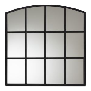 Barrington Modern and Contemporary Black Finished Metal Accent Wall Mirror
