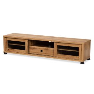 Beasley Modern and Contemporary Oak Brown Finished Wood 1-Drawer TV Stand