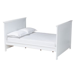 Ceri Classic and Traditional White Finished Wood Full Size Daybed