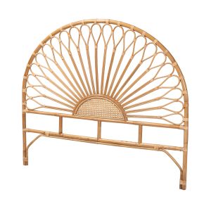 Perenna Modern Bohemian Natural Rattan King Size Standalone Headboard