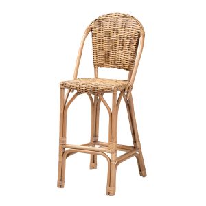 Neola Modern Bohemian Natural Rattan Bar Stool