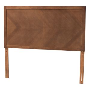 Terrian Classic and Traditional Ash Walnut Finished Wood Queen Size Headboard