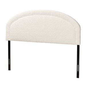 Fiana Modern Cream Boucle Fabric Queen Size Headboard
