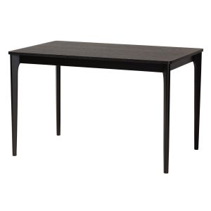 Sherwin Mid-Century Modern Black Finished Wood Dining Table
