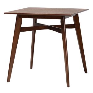 Leena Mid-Century Modern Walnut Brown Finished Wood Counter Height Pub Table
