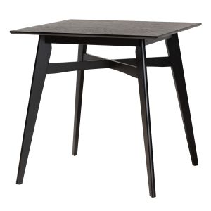 Leena Mid-Century Modern Black Finished Wood Counter Height Pub Table