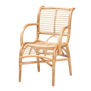 Seminyak Modern Bohemian Natural Rattan Lounge Chair