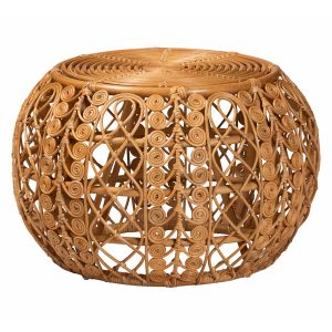 Tiramisu Modern Bohemian Natural Brown Rattan Coffee Table