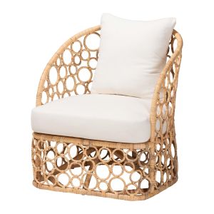Prisca Bohemian Light Honey Rattan Accent Chair