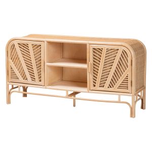 Carabella Bohemian Natural Rattan 2-Door Storage Cabinet