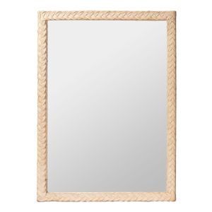 Lanica Japandi Sun Bleached Rattan Wall Mirror