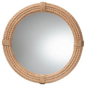 Manila Bohemian Woven Rope Accent Wall Mirror