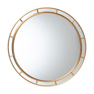 Ulvi Antique Goldleaf Round Accent Mirror