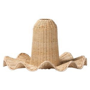 Lavada Bohemian Natural Scalloped Rattan Pendant Lampshade