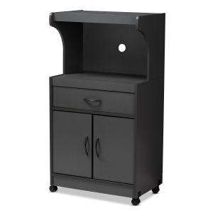 Tannis Modern and Contemporary Dark Grey Finished Kitchen Cabinet