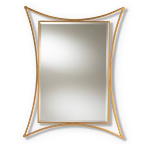 Melia Modern and Contemporary Antique Gold Finished Rectangular Accent Wall Mirror