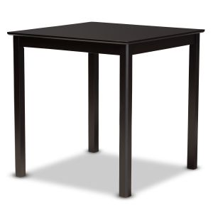 Lenoir Modern and Contemporary Sand Fabric Upholstered Espresso Brown Finished 5-Piece Wood Pub Set
