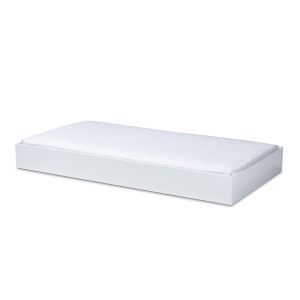 Renata Modern and Contemporary White Finished Wood Twin Size Trundle