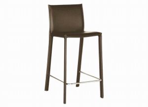 Crawford Brown Leather Counter Height Stool (Set of 2)