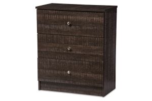 Decon Modern and Contemporary Espresso Brown Wood 3-Drawer Storage Chest