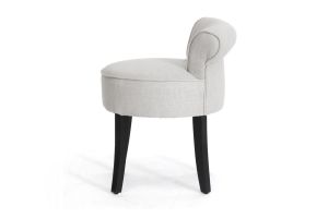 Millani Beige Linen Modern Lounge Stool