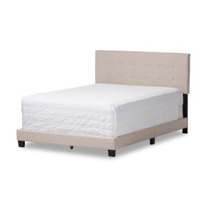 Brookfield Modern and Contemporary Beige Fabric Upholstered Grid-tufting King Size Bed