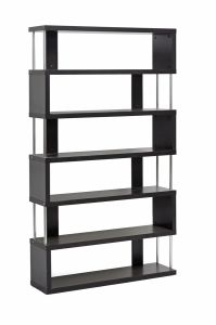 Barnes Dark Brown Six-Shelf Modern Bookcase 