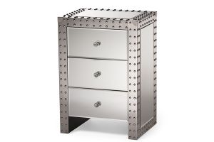 Azura Modern and Contemporary Hollywood Regency Glamour Style Nightstand Bedside Table