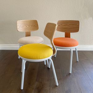 Macaron Dining Chair Metal Legs