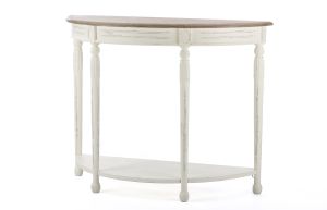 Vologne Traditional White Wood French Console Table