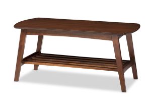 Sacramento Mid-century Modern Scandinavian Style Dark Walnut Coffee Table