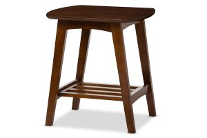 Sacramento Mid-century Modern Scandinavian Style Dark Walnut End Table