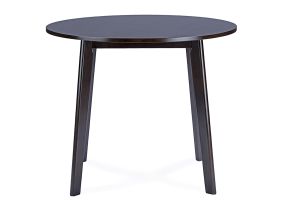 Debbie Mid-Century Dark Brown Wood Round Dining Table