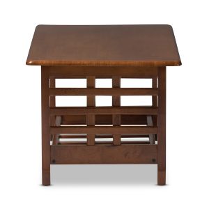 Larissa Modern Classic Mission Style Cherry Finished Brown Wood Living Room Occasional Coffee Table