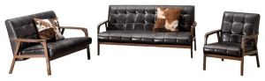 Mid-Century Masterpieces 3PC Sofa Set-Brown