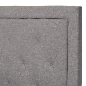 Paris Modern and Contemporary Grey Fabric Upholstered Twin Size Tufting Bed