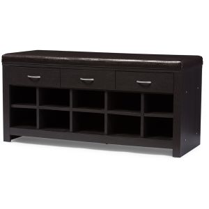 Espresso Entryway Bench