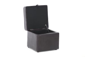 Sydney Brown Modern Ottoman - Storage Ottoman