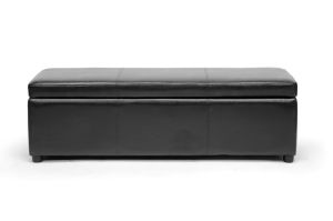 Dennehy Black Brown Modern Ottoman