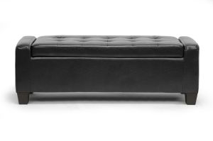 Manchester Black Ottoman