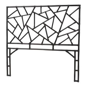 Frydel Black Rattan Queen Size Standalone Headboard