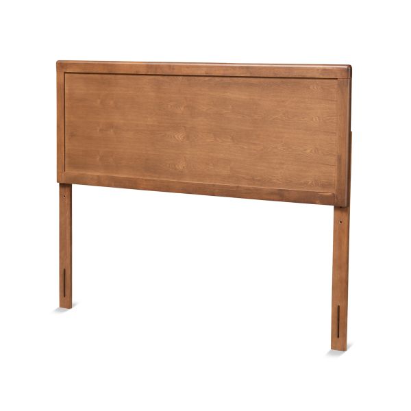 Alan Modern and Contemporary Transitional Ash Walnut Finished Wood Full Size Headboard 