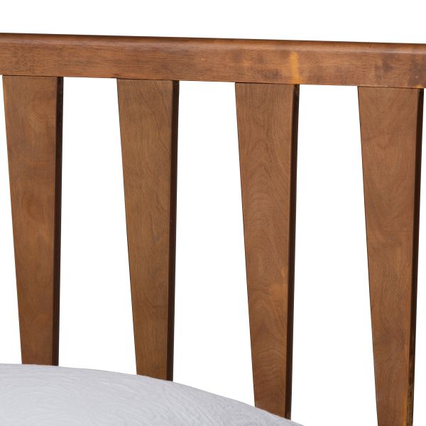 Michi Modern and Contemporary Ash Walnut Finished Wood Twin Size Bed