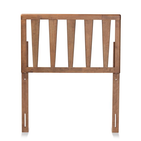 Duncan Modern and Contemporary Ash Walnut Finished Wood Twin Size Headboard