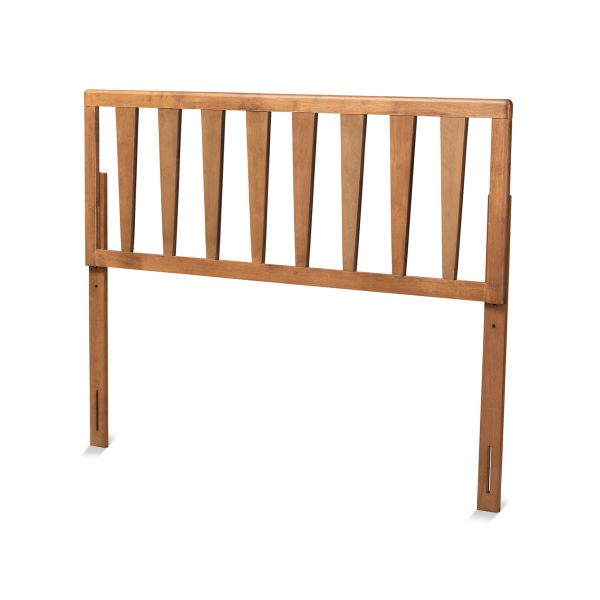 Duncan Modern and Contemporary Ash Walnut Finished Wood Full Size Headboard