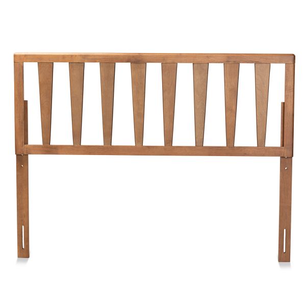 Duncan Modern and Contemporary Ash Walnut Finished Wood Queen Size Headboard